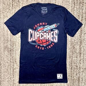 Johnny Cupcakes Men's Rockets Short Sleeve Tee T-Shirt in Blue Size Small